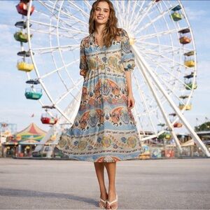 Bohemian Floral Midi Dress